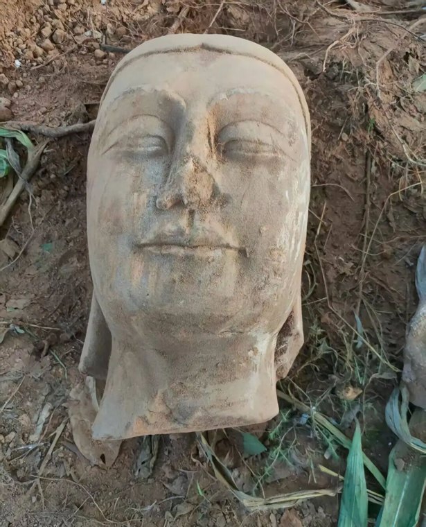 村民在养猪场附近挖出1400年前佛首无偿交给博物馆,博物馆:与馆内佛立像匹配!官方:将给予村民一定奖励